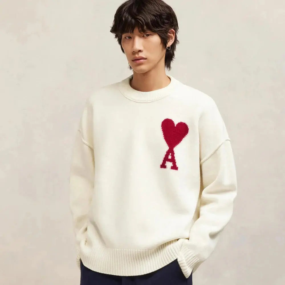 Pull Ami de Coeur en laine coloris blanc crème NEUTRAL.co