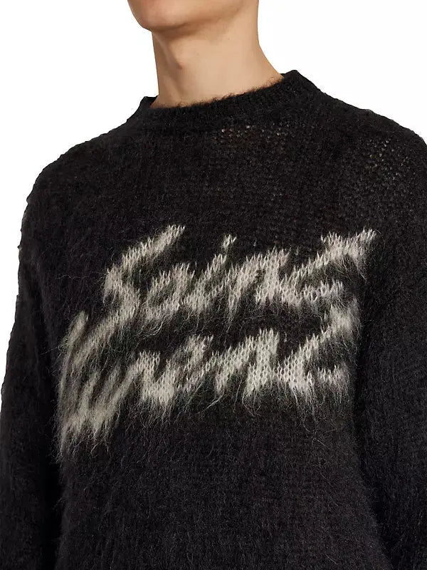 Pull YSL Mohair Sweater Noir NEUTRAL.co